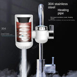 220V Easy Install Fast Heating Mixer Tap Instant Electric Mini Tankless Water Heater Faucet With Digital Display