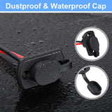 4 Pcs 12AWG 30CM To Extension Cord SAE Socket Sidewall Port Battery Connector Power Parts