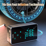 Car Tire Iator LCD Display Smart Air Compressor High Precision Electronic Iatable Pump 1800MAH For Motorbike Vehicle