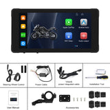 Portable Motorcycle Navigatior 5.5 Inch IPS Screen With Controller Support Wireless Carplay Android Auto 5G Wifi One Video