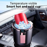 12V 24V Smart Car 2-In-1 Hot And Cold Cup Drinks Holder Home Fast Refrigeration Coog/Heating Mini Touch Screen Beverage Mug