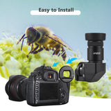 Andoer Camera 1.25X/ 2.5X Magnification Right Angle Viewfinder with 10 Mount Adapters for Canon Nikon Fujifilm DSLRs