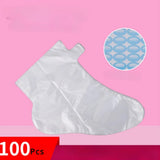 100PCS Transprent Disposable Bags Prevent Infection Remove Chapped Foot Hand Care SPA Wax Covers Bath Gloves Socks