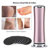 Electric Grinder for Removing Dry Skin File Cuticle Callus Pedicure Remover Foot Heel Care Tool with Replacement head