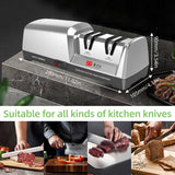 TAIDEA TG2302 Electric Knife Sharpener - 15 and 20 Degrees, 3-Stage System, Stainless Steel for Kitchen Knives