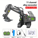 Large 2.4G Alloy Remote Control Excavator Dump Truck Bulldozer Engineering Vehicle Children's Toy