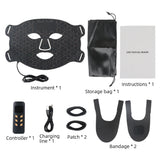 Professional Facial Black Led 4 Colors Silicon Red Light Therapy Face Mask