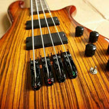 A Set Of Pcs Individual Single Bridge with 8 pcs Screws for 4 String Bass Guitar