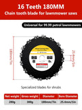High-Powered Grass Cutter 16/20 teeth Universal tree saw blades for lawn mowers diameter Outer 230mm and Inner 25.4mm