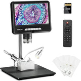 TOMLOV DM401 Pro 2K Digital 1200x 7 inch HD LCD Buttom LED Light Stage Included 24MP Coin Microscope
