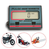 Digital Tach Hour Meter Tachometer Gauge 2&4 Stroke Engine Spark Plugs Inductive Display for Motorcycle ATV Lawn Mower