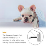 Slip-on Dog Wash Attachment Pet Shower Hose Showerhead Sink 5FT Fits Up to 6 Inch Diameter Head (NOT for Tub Water Tap)