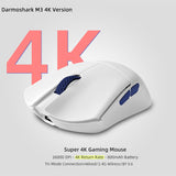 Darmoshark M3 Gaming Mouse - 4K, Wireless BT5.0 & Wired Tri-Mode, Rechargeable, 26000DPI PAM3395 Optical, E-sports for Computer