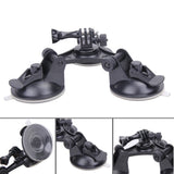 Car Suction Cup Tripod Mount Glass Holder Triangle Low Angle with 1/4" Tripod Adapter Mount for Gopro11 10 9 8 Sjcam Yi 4K