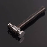 DIY Handmade Damascus Patterned Steel Hammer Leather Goods Hammer Stitch Finishing Hammer Carving Repair Tools With Ebony Handle