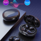 2023 Sport Earphones Headphones TWS Wireless Bluetooth 5.3 Ear Hook Earbuds Headset with Mic Clip Type Digital Display Game New