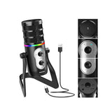 Hot Selg Microfone RGB Streaming Mic USB Gaming 4 Pickup Patterns Condenser Microphone