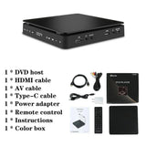 Portable DVD Player for TV CD VCD Video Players Support 1080P Full HD With HDMI-compatible Cable USB Input LED Touch Screen