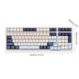 K8 Wireless nical 100 Keys RGB Backlit Keyboard Silent Typing BT5.0/2.4Ghz /Type-C Wired for ESports Gaming Office