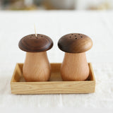 Solid Wood Toothpick Holder Toothpick Box Black Walnut Wood Mushroom Cute Shape