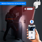Hiseeu WHD305 5MP Wireless Smart WiFi Camera 5X Digital Zoom IP66 Waterproof Color Night Vision Two-Way Talk Motion Detection