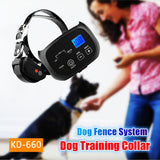 KD660 Electronic With Rechargeable Receiver In-Ground Stealth Pet Fence System Dog Training Collar