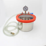20CM Stainless Steel Degassing Chamber Diameter Epoxy Resin Vacuum Defoaming Barrel With 12MM Thickness Acrylic Lid 3L