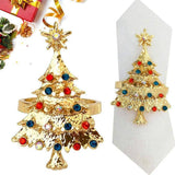24Pcs Christmas Napkin Button Napkin Ring Napkin Ring Cloth Ring Diamond Christmas Napkin Rings