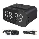 USB Fast Charger Wireless Charger Alarm Clock Bluetooth Speaker Fm Radio Desktop Clocks LED Smart Digital Clock Multifunction