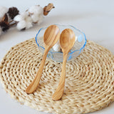 6 Pcs Olive Wood Spoon Set Wooden Soup Spoons Coffee Tea Stirring Serving Utensils For Kitchen Mixing Cooking