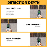 SH402 Stud Finder Sensor Wall Scanner 5 in 1 LCD Electronic Detector Edge Center Wood Current Metal AC Live Wires Detection