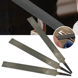 3pcs 6 Inch 150mm Medium Toothed Steel Set Without Handle Flat Files For Metal Wood Woodworking Craft Tools
