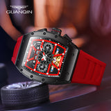 GUANQIN Fashion Business Mens Watch Automatic Mechanical Automatic Watch Bracelet Accessories Stainless Steel Waterproof Clock