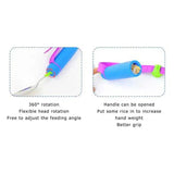 Adjustable Weighted Parkinsons Eating Aid Fork/Spoon Portables Tableware Elderly Stainless Steels Adaptive Utensil Rotat
