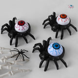 12PCS Halloween Scary Light-up Spiders Decorations Personalized Led Eyeball Light Battery Powered Indoor Outdoor Decoration