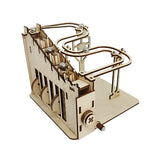 3D Wooden Puzzle Marble Run Rotating Track Mechanical Gears Constructor Engineering Kits For Adults Teens Kids Toy Gifts