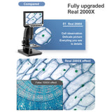 7 Inch 2000X Digital Microscope 500X 1000X USB Industrial Continuous Amplification Magnifier for Soldering Electronic