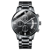 GUANQIN Top Brand Sport 50M Waterproof Chronograph Quartz Stainless steel watch for men Luminous Multifunctional Luxury Watches