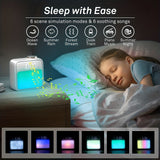 1pc Sunrise Hatch Alarm Clocks For Bedrooms, Digital Loud Alarm Clock For Heavy Sleepers Adults, Kids Dual Alarm Clock With Wake Up Light & Snooze, 6 Scenes Simulation & 6 Soothing Sounds, 10 Colors Sleep Aid Night Light