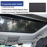 Sun visor sunroof: Magnetic mesh cover provides UV protection and comfort when parking on VIES