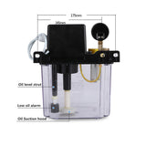 220V 2L Lubrication Oil With Pressure Gauge Automatic Lubricating Pump CNC Electromagnetic Lubricator Lathe Oiler 50ML/MIN