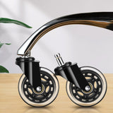 5PCS Office Chair 3 Inch Swivel Rubber Caster Wheels Replacement Soft Safe Rollers Furniture Hardware