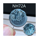 NH72/NH72A Skeletonized Mechanical Movement Black Metal 3 Hands Automatic Self-Winding Mechanism