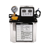 220V 2L Lubrication Oil With Pressure Gauge Automatic Lubricating Pump CNC Electromagnetic Lubricator Lathe Oiler 50ML/MIN