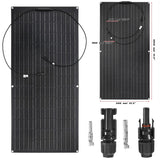 120W/110W Monocrystale Solar Panel 18V Flexible Solars Module Plate for Car Battery Charger/Power Bank/Camping/Hiking/Home