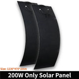 200W 100W Flexible Panel Kit 18V Cell 10A-100A Controller for Mobile Phone Car RV Camping Solar Plate Charger