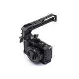 Camera Handle Cage Universal Camera Cage Chute Handle with 4 Cold Boot Mouth Handheld Hand Grip for Dslr Camera Monitors Light