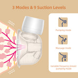 Wearable Hands-Free Electric Breast Pump - 3 Modes, 9 Suction Levels, Low Noise, 240ml Milk Collector for Breastfeeding