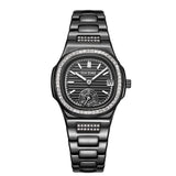 PINTIME Watch for Women Luxury Stainless Steel Strap Quartz Wristwatch Waterproof 3Bar Calendar Girls Watch Casuals Reloj Mujer