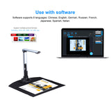 BK52 Portable Book & Document Camera - Capture A3 Size, HD 10 Mega-pixels, USB 2.0 High Speed Scanner with LED Light for ID Cards